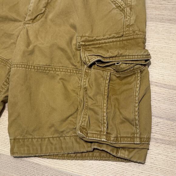 Abercrombie & Fitch Cargo Shorts Mens 32 Khaki Paratrooper Relaxed A&F Y2K *Read - Picture 4 of 16